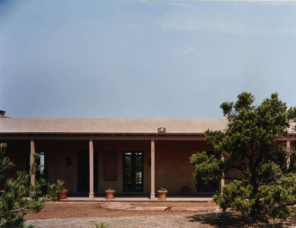 Exterior Porch of Ranch Home in Santa Fe, New Mexico | Rodman Paul Architects