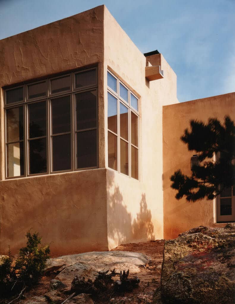 Corner Exterior Window of Home in Santa Fe, New Mexico | Rodman Paul Architects
