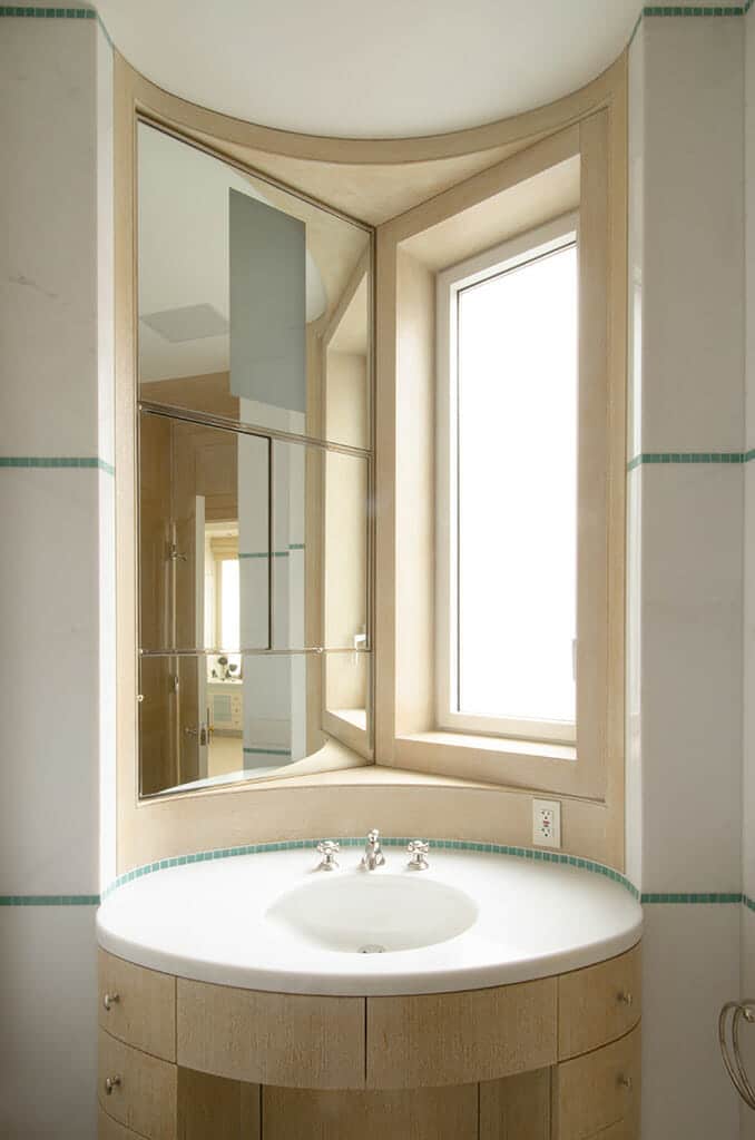 Bathroom Vanity with Custom Cabinets in Elegantly Renovated East Side Apartment | Rodman Paul Architects